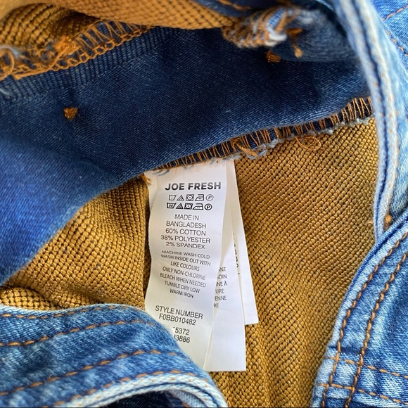 Joe Fresh Overalls 6-12 month Baby Jeans - Picture 5 of 6